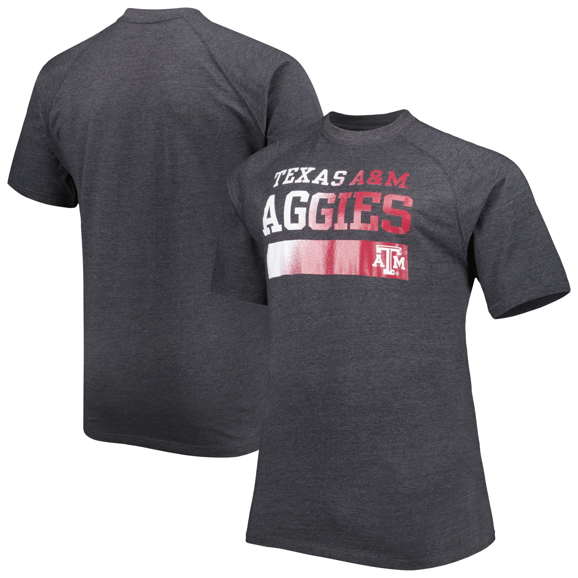 Men's Charcoal Texas A\u0026M Aggies Big \u0026 Tall Raglan T-Shirt